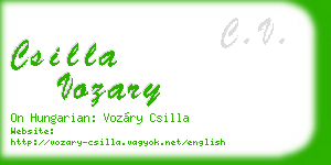 csilla vozary business card
