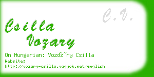 csilla vozary business card